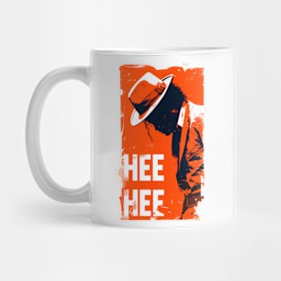 Hee Hee - Icon Silhouette - Orange Backdrop - Pop Music Mug